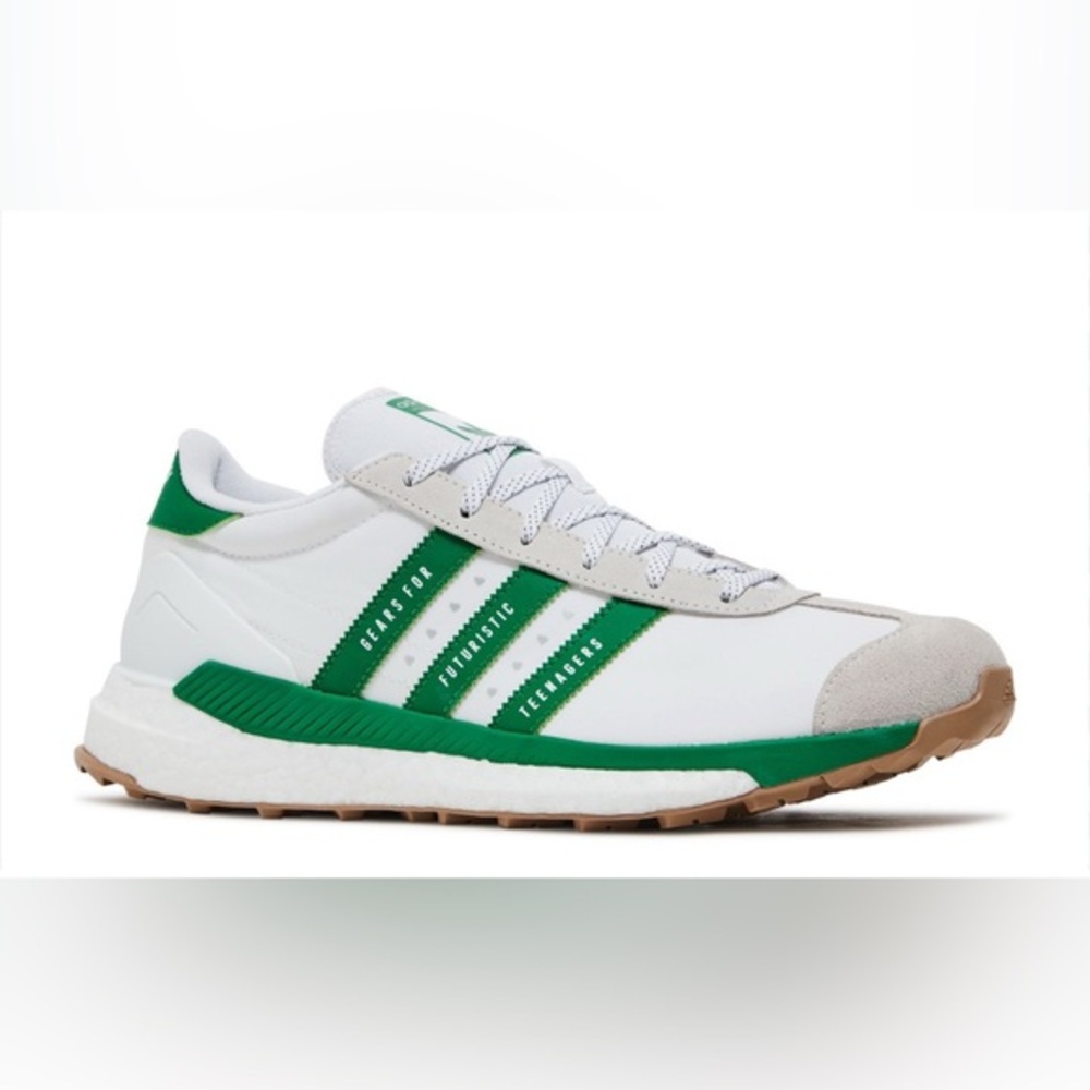 Adidas White and Green Sneakers